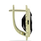 Pozlacené Stříbro 925/1000 - Náušnice s Černým Suwarským Onyxem - Karátové číslo: 13.81. přibližná hmotnost: 7.89 gramů