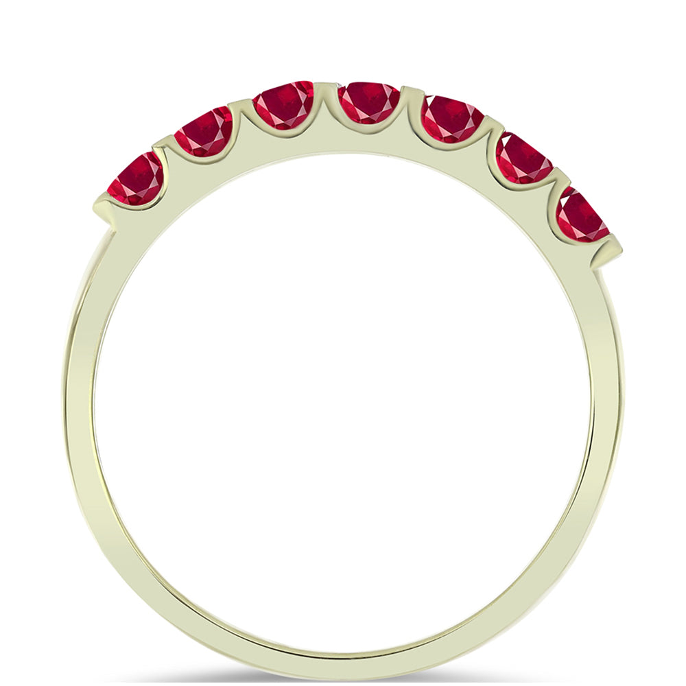 Pozlacené Stříbro 925/1000 - Prsten s Madagaskarským Rubínem - Karátové číslo: 1.13. přibližná hmotnost: 2.18 gramů