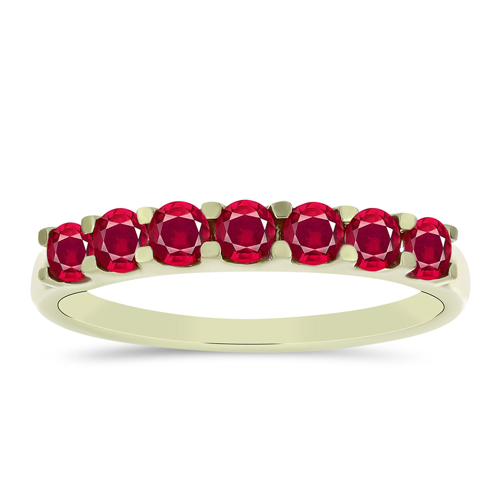 Pozlacené Stříbro 925/1000 - Prsten s Madagaskarským Rubínem - Karátové číslo: 1.13. přibližná hmotnost: 2.18 gramů