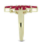 Pozlacené Stříbro 925/1000 - Prsten s Madagaskarským Rubínem - Karátové číslo: 3.38. přibližná hmotnost: 4.52 gramů