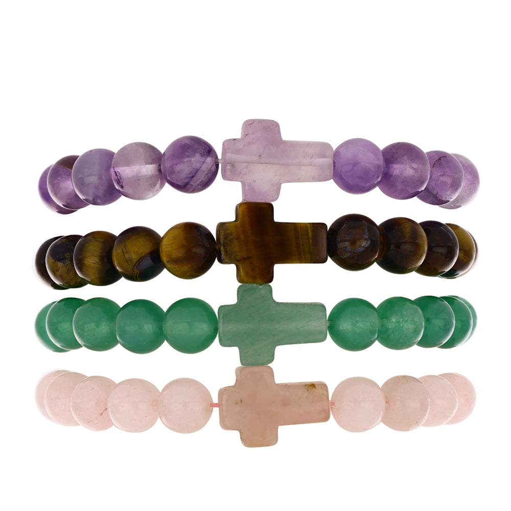 Nugetová Sada s Marockým Ametystem a Tygřím Okem - Karátové číslo: 361.22. přibližná hmotnost: 72.24 gramů ( Náramek ) 1 