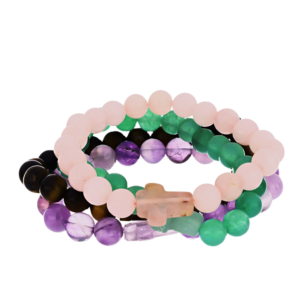 Nugetová Sada s Marockým Ametystem a Tygřím Okem - Karátové číslo: 361.22. přibližná hmotnost: 72.24 gramů ( Náramek ) 2 