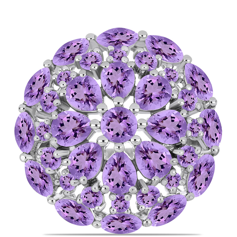 Stříbrný Prsten s Rose de France Ametystem 1 