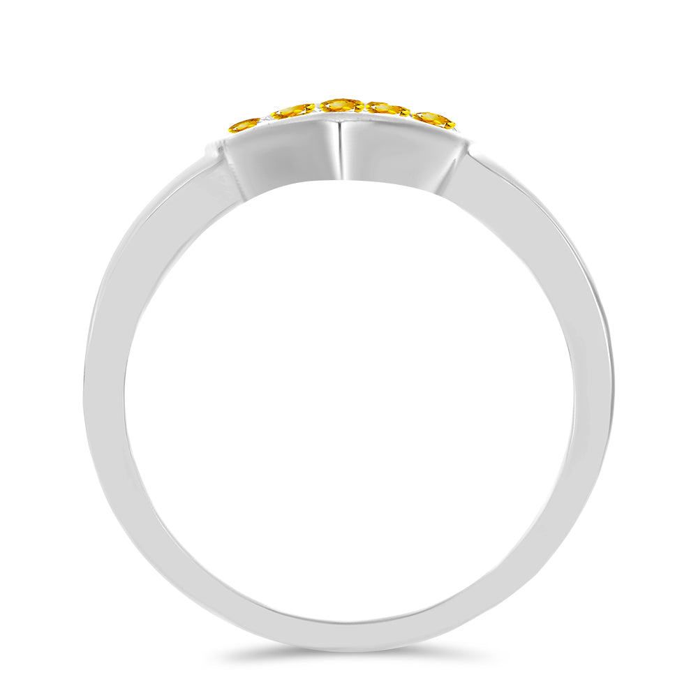 Stříbro 925/1000 - Prsten s Uralským Citrínem - Karátové číslo: 1.06. přibližná hmotnost: 4.5 gramů 2 