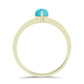 Pozlacené Stříbro 925/1000 - Prsten s Tyrkysem Sleeping Beauty - Karátové číslo: 0.39. přibližná hmotnost: 1.82 gramů