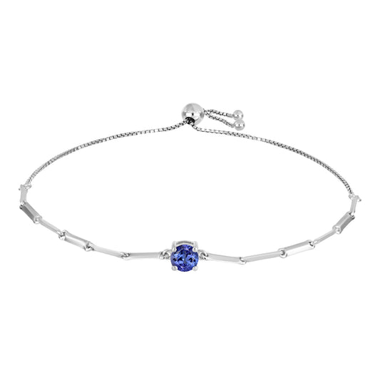Stříbrný Náramek s Tanzanitem