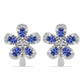 Stříbrné Náušnice s Tanzanitem a Bílým Topazem