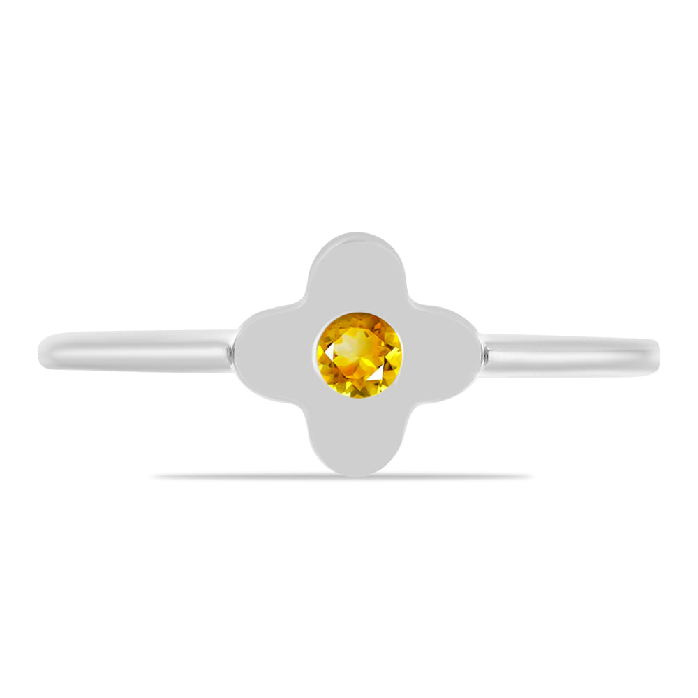 Stříbro 925/1000 - Sada s Uralským Citrínem - Karátové číslo: 0.33. přibližná hmotnost: 3.9 gramů ( Náušnice+Prsten ) 3 