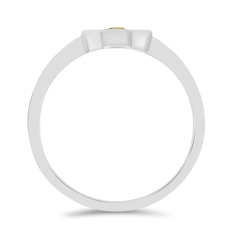 Stříbro 925/1000 - Sada s Uralským Citrínem - Karátové číslo: 0.33. přibližná hmotnost: 3.9 gramů ( Náušnice+Prsten )