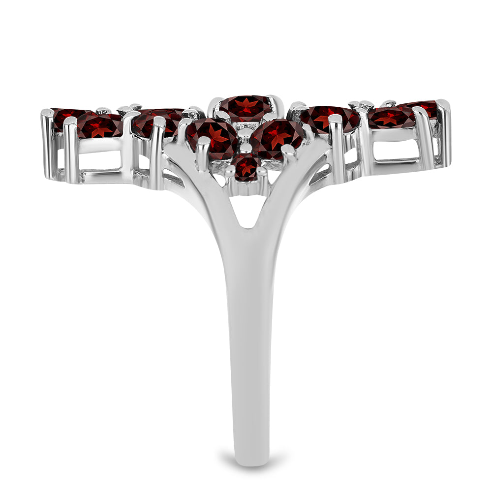 Stříbrný Prsten s Bartonským Granátem 4 