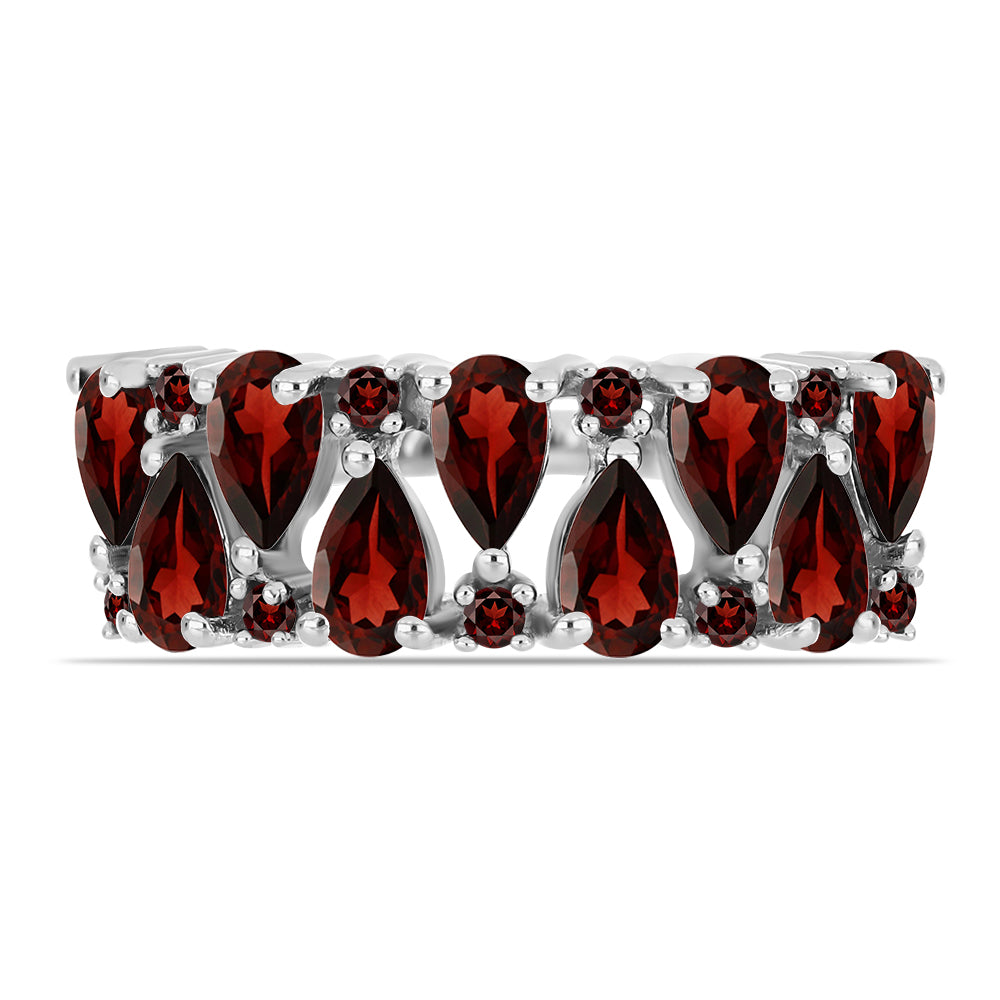 Stříbro 925/1000 - Prsten s Bartonským Granátem - Karátové číslo: 2.67. přibližná hmotnost: 3.69 gramů 2 