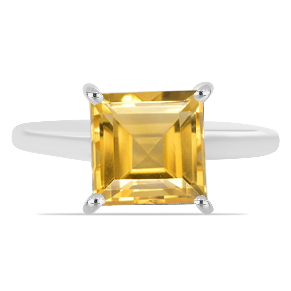 Stříbrný Prsten s Uralským Citrínem 1 