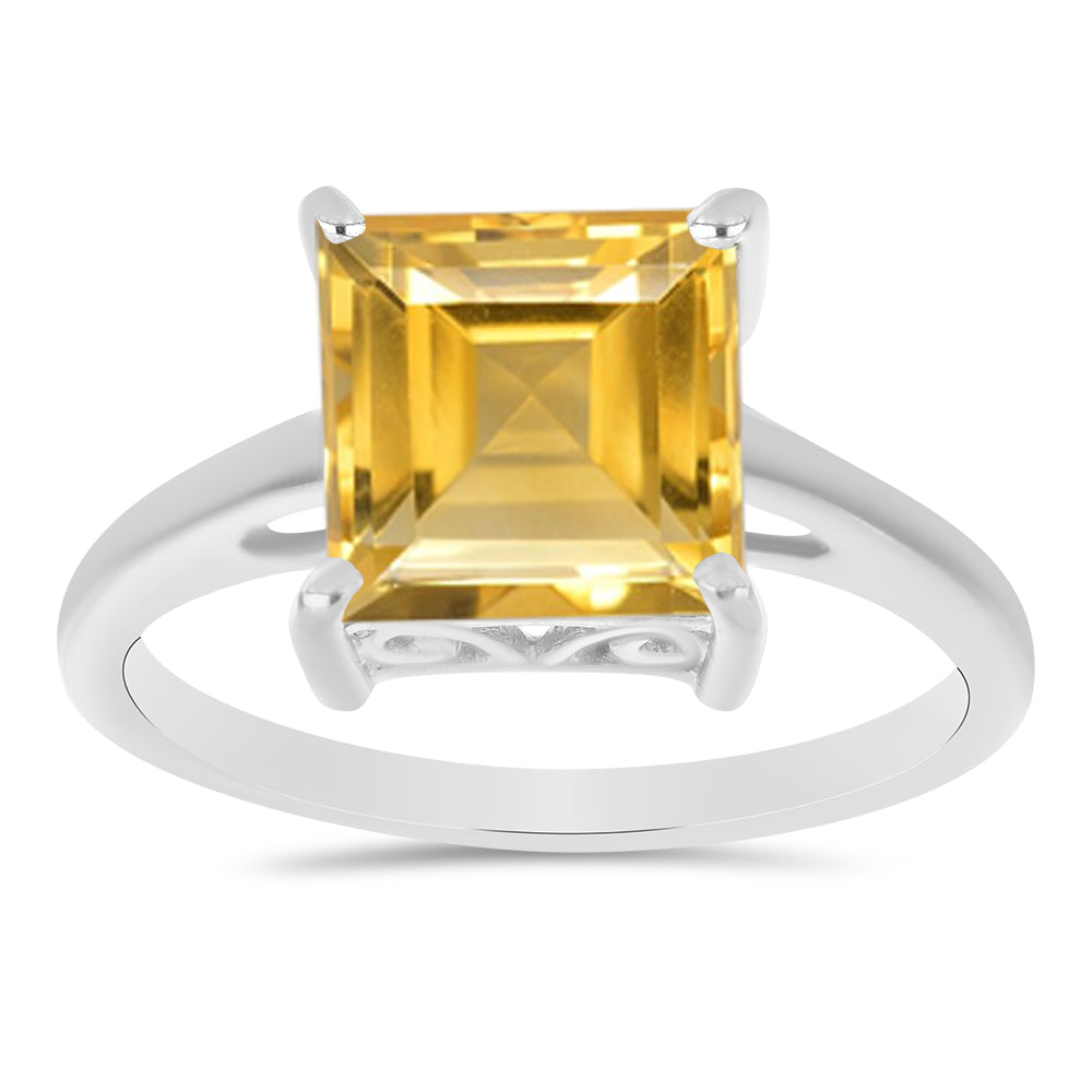 Stříbrný Prsten s Uralským Citrínem 3 