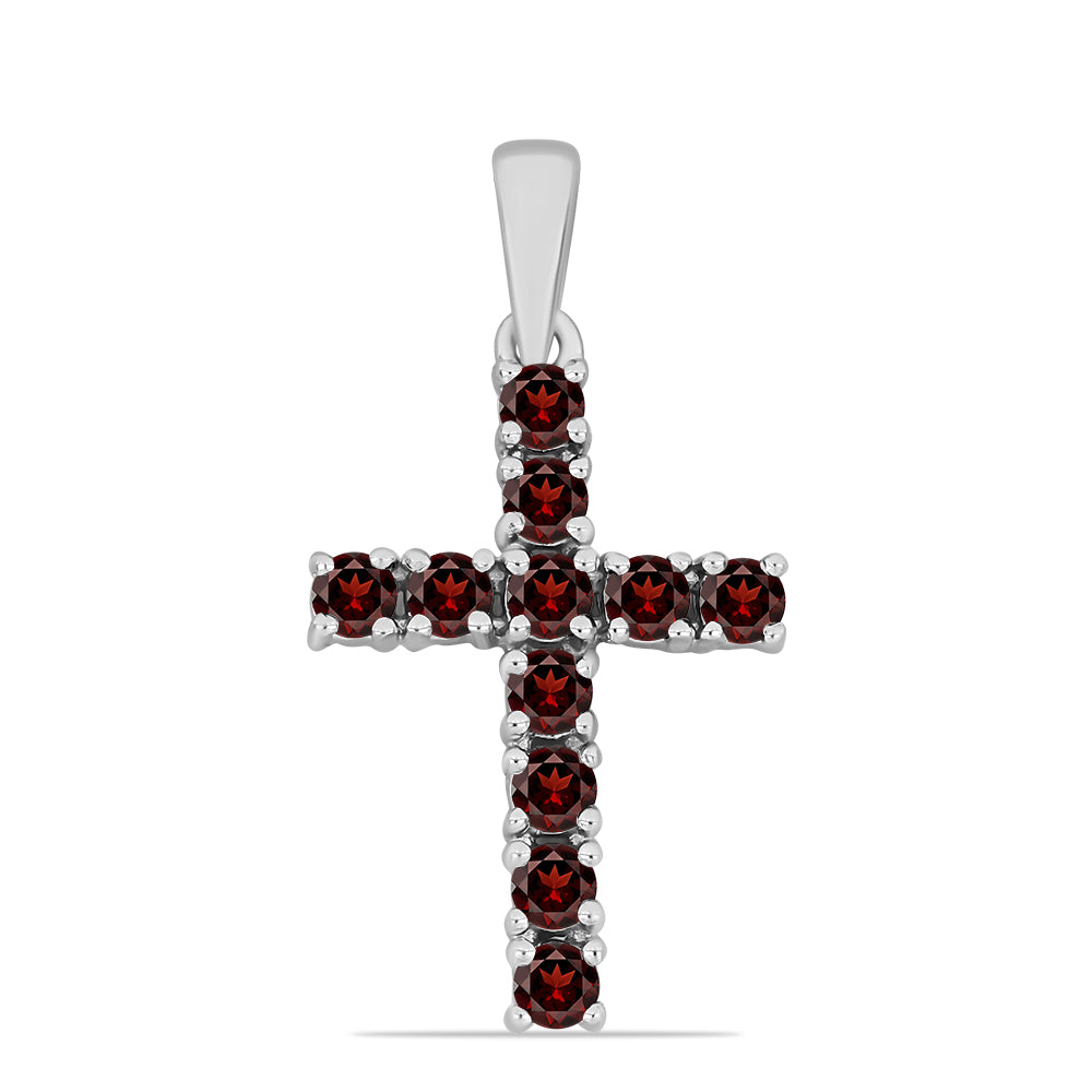 Stříbro 925/1000 - Přívěsek s Bartonským Granátem - Karátové číslo: 0.98. přibližná hmotnost: 1.42 gramů 1 