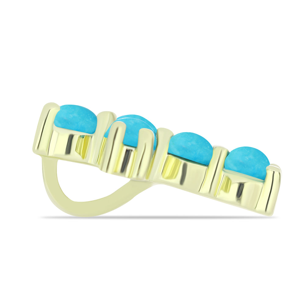 Pozlacené Stříbro 925/1000 - Přívěsek s Tyrkysem Sleeping Beauty - Karátové číslo: 0.71. přibližná hmotnost: 1.22 gramů 2 