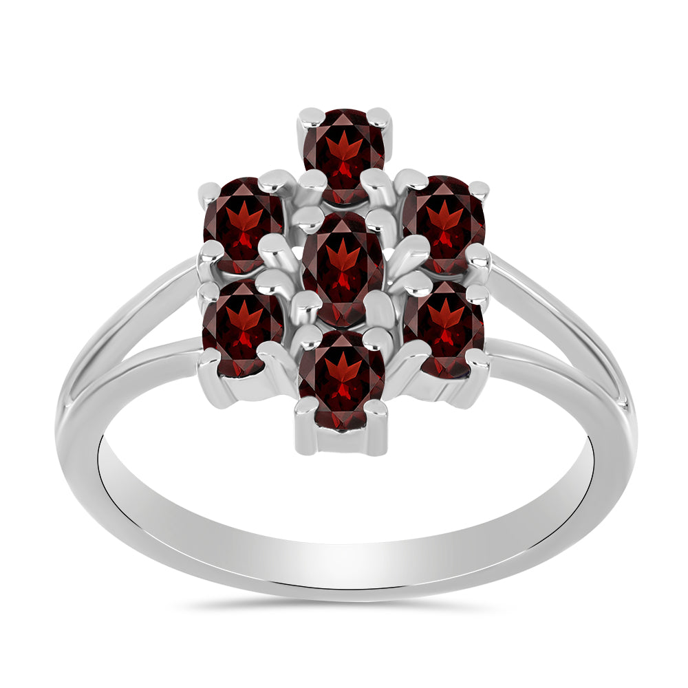 Stříbrný Prsten s Bartonským Granátem 3 
