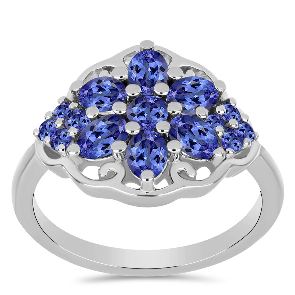 Stříbrný Prsten s Tanzanitem 3 