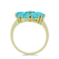 Pozlacený Stříbrný Prsten s Tyrkysem Sleeping Beauty