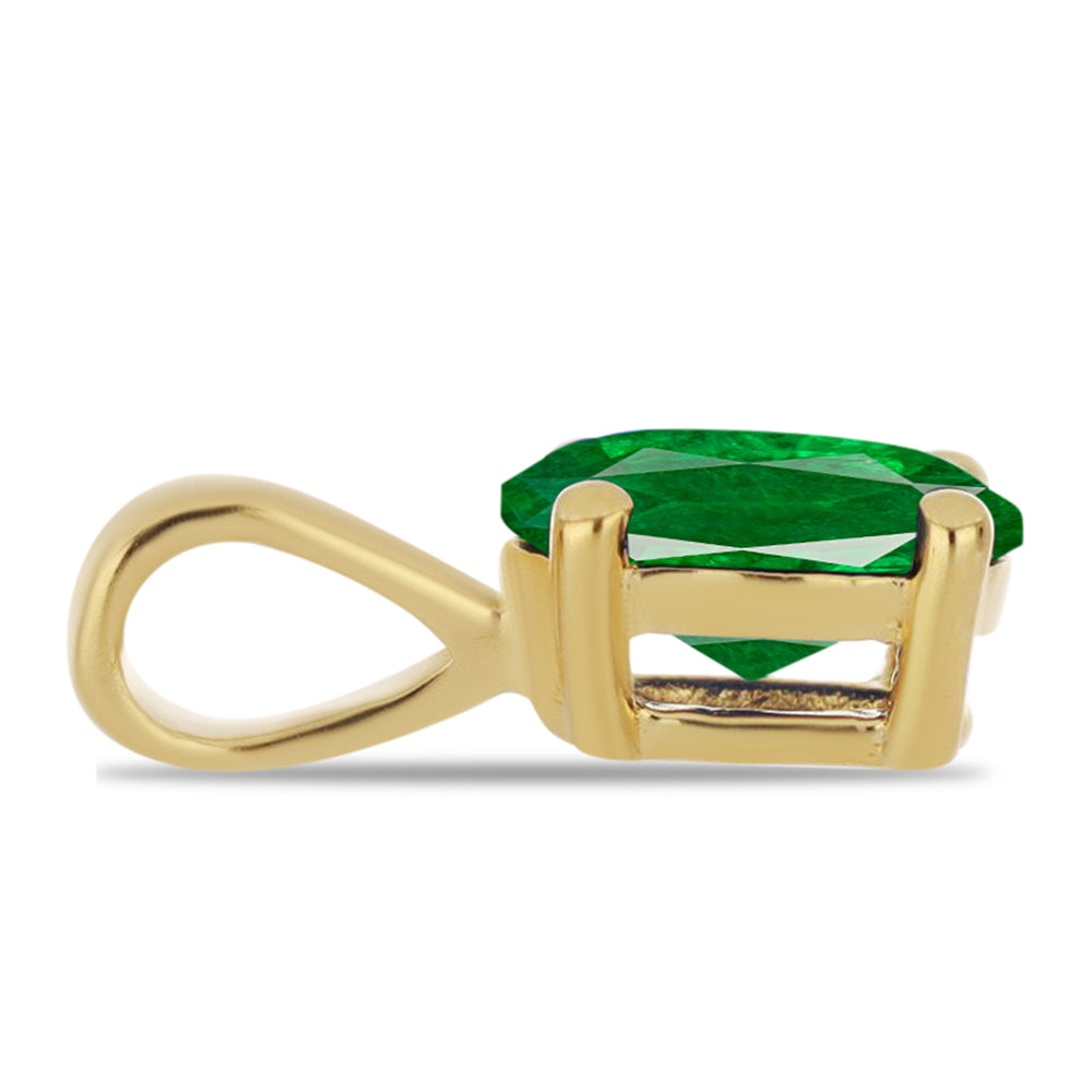 Pozlacené Stříbro 925/1000 - Sada s Umělým Rubínem a Umělým Smaragdem - Karátové číslo: 2.82. přibližná hmotnost: 1.8 gramů ( Přívěsek ) 4 