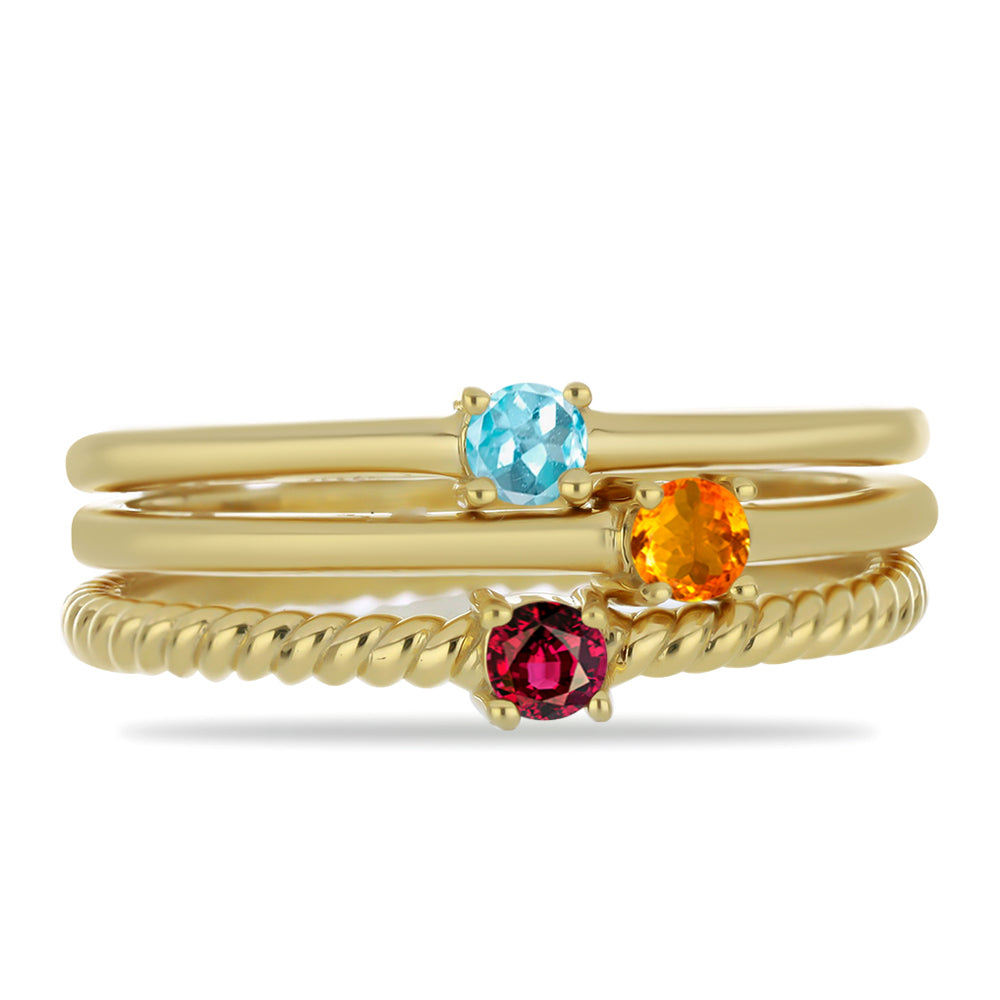 Pozlacené Stříbro 925/1000 - Sada s Bartonským Granátem a Uralským Citrínem - Karátové číslo: 0.39. přibližná hmotnost: 4.63 gramů ( Prsten )