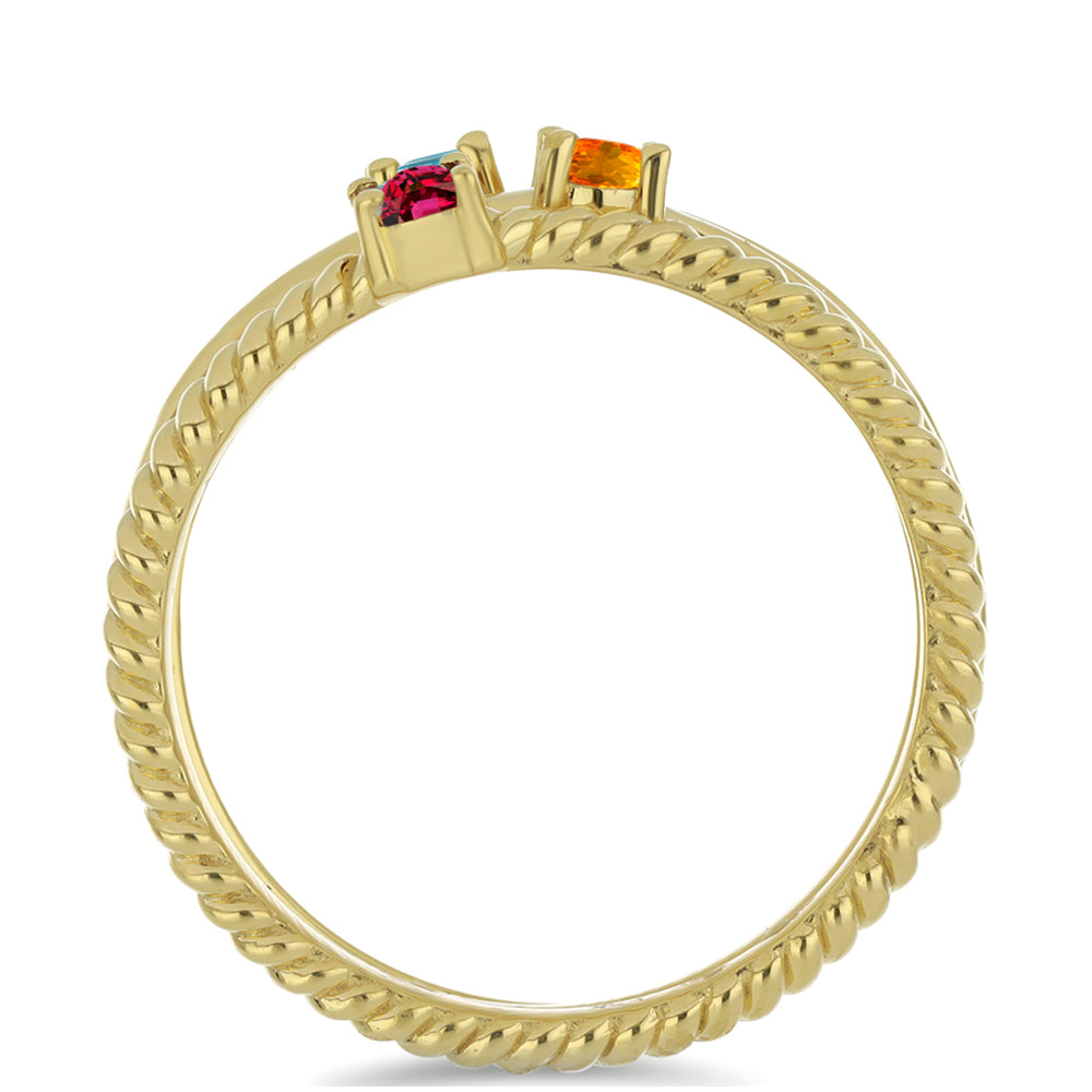 Pozlacené Stříbro 925/1000 - Sada s Bartonským Granátem a Uralským Citrínem - Karátové číslo: 0.39. přibližná hmotnost: 4.63 gramů ( Prsten )