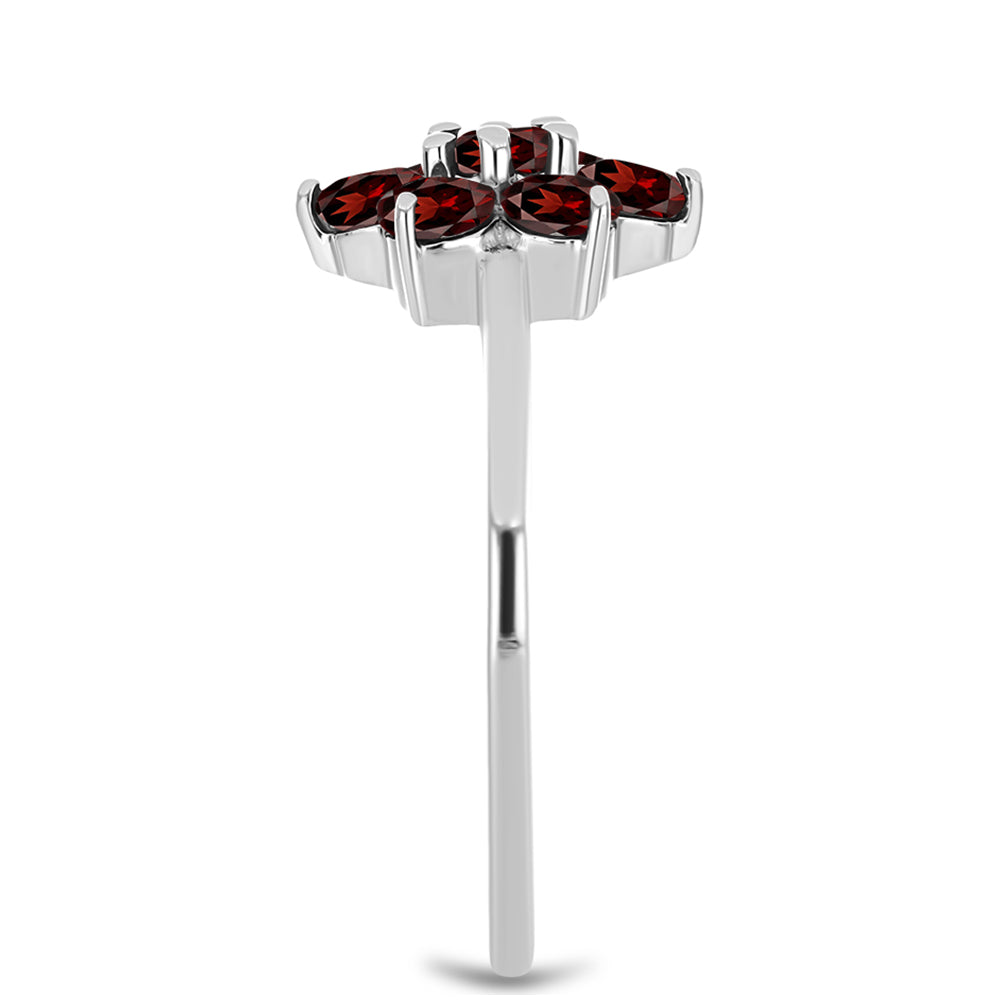 Stříbrný Prsten s Bartonským Granátem 4 