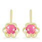 Pozlacené Stříbrné Náušnice s Růžovým Etiopským Opálem z Lega Dembi