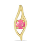 Pozlacené Stříbro 925/1000 - Přívěsek s Růžovým Etiopským Opálem z Lega Dembi - Karátové číslo: 0.28. přibližná hmotnost: 1.01 gramů