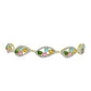 Pozlacené stříbro 925/1000 Náramek s Chakra Turmalínem a Bílým Topazem - Karátové číslo: 4.78. přibližná hmotnost: 8.88 gramů