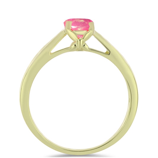 Pozlacený Stříbrný Prsten s Růžovým Etiopským Opálem z Lega Dembi