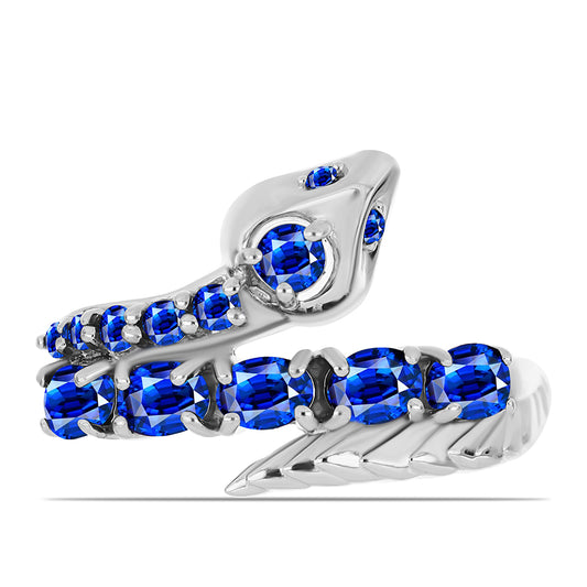 Stříbrný Prsten s Australským Modrým Safírem