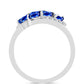Stříbrný Prsten s Australským Modrým Safírem a Bílým Topazem