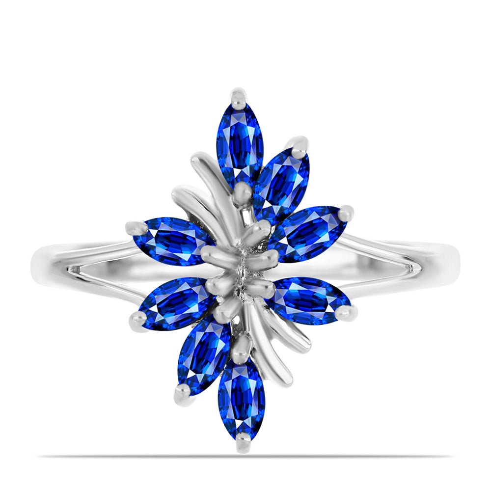 Stříbrný Prsten s Australským Modrým Safírem 1 