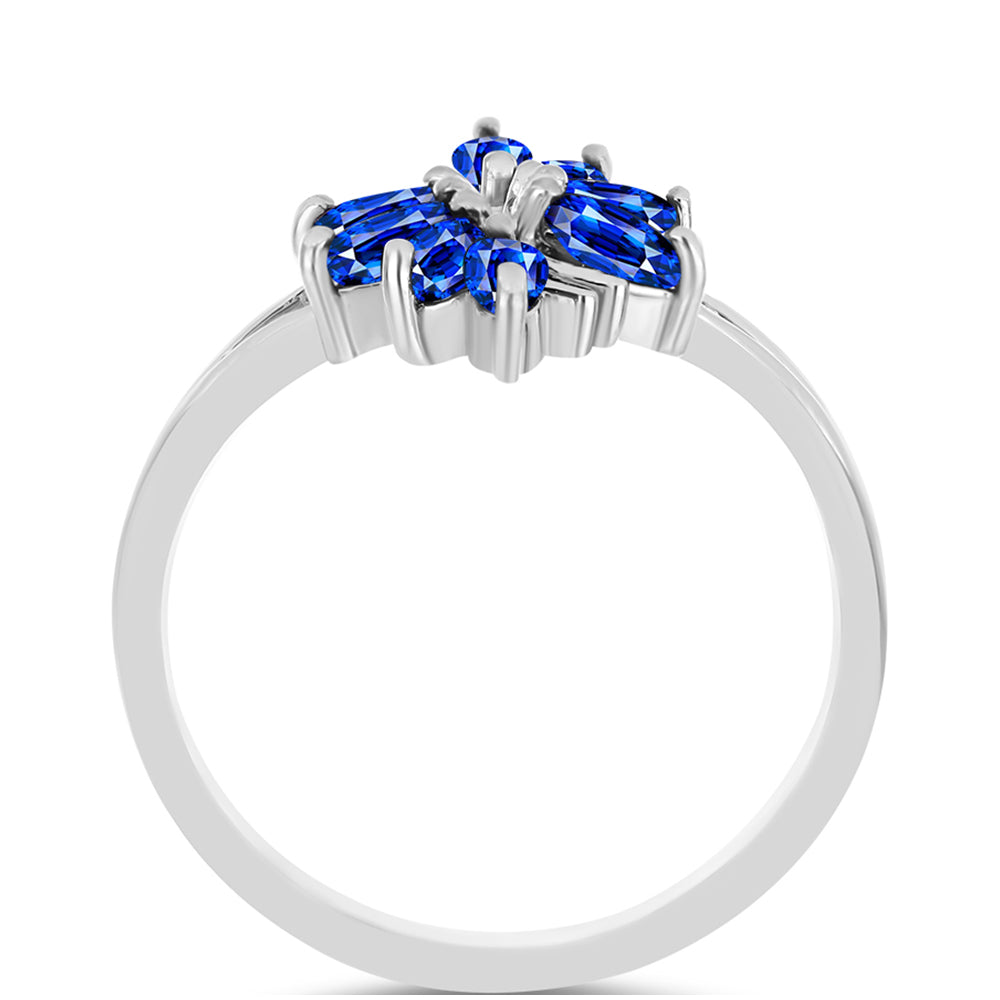 Stříbrný Prsten s Australským Modrým Safírem