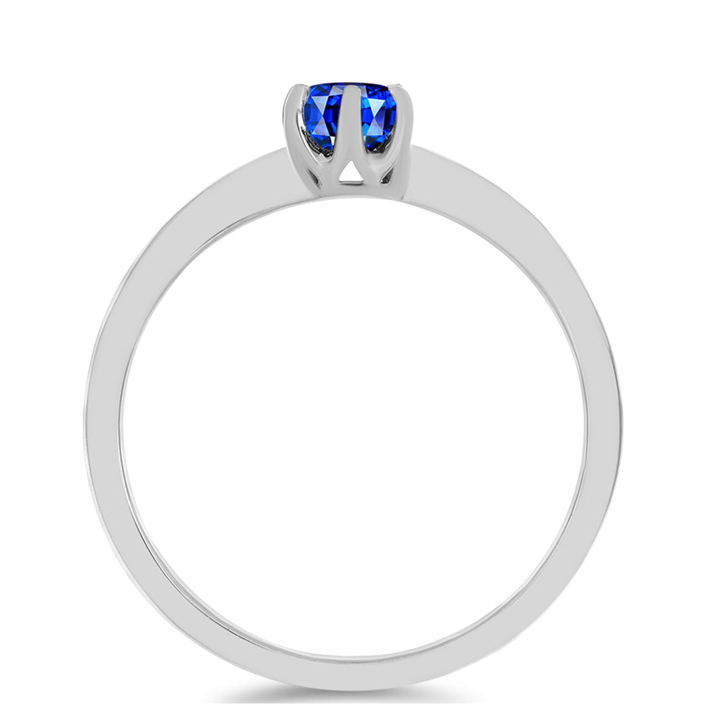 Stříbro 925/1000 - Prsten s Australským Modrým Safírem - Karátové číslo: 0.39. přibližná hmotnost: 1.62 gramů 2 
