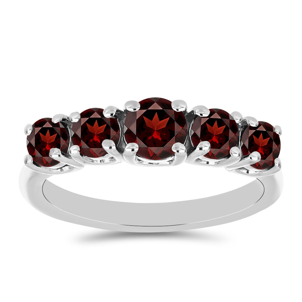 Stříbro 925/1000 - Prsten s Bartonským Granátem - Karátové číslo: 1.92. přibližná hmotnost: 2.82 gramů 3 