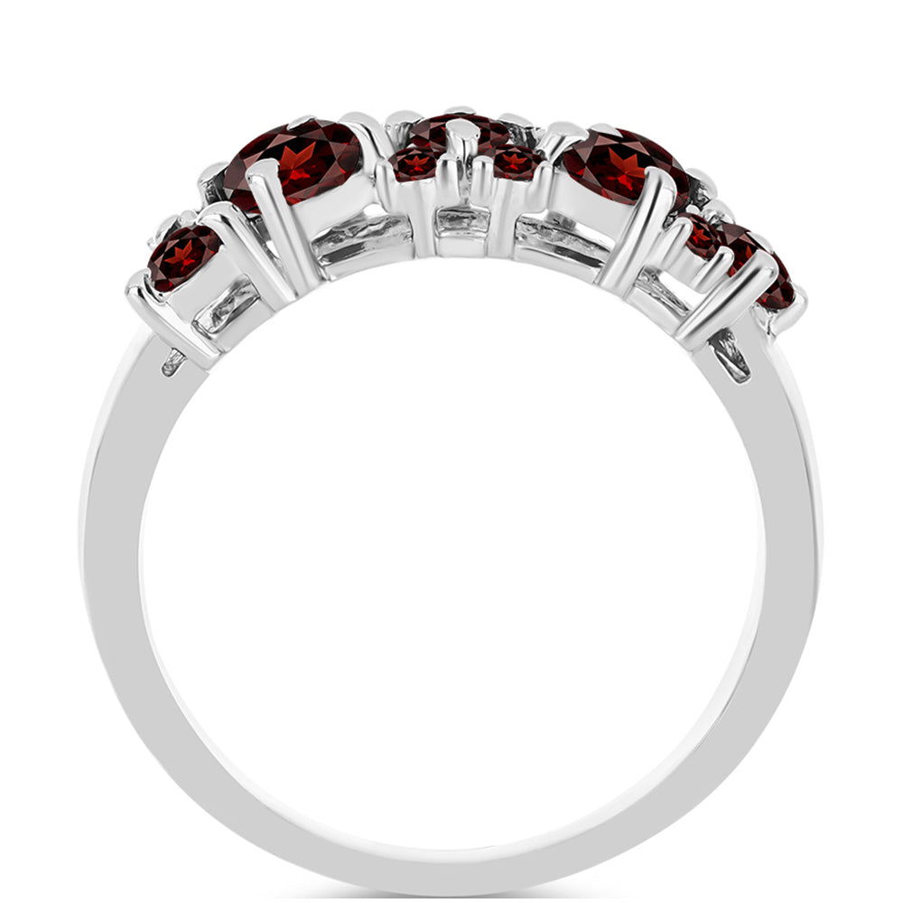 Stříbro 925/1000 - Prsten s Bartonským Granátem - Karátové číslo: 1.48. přibližná hmotnost: 3.23 gramů 2 