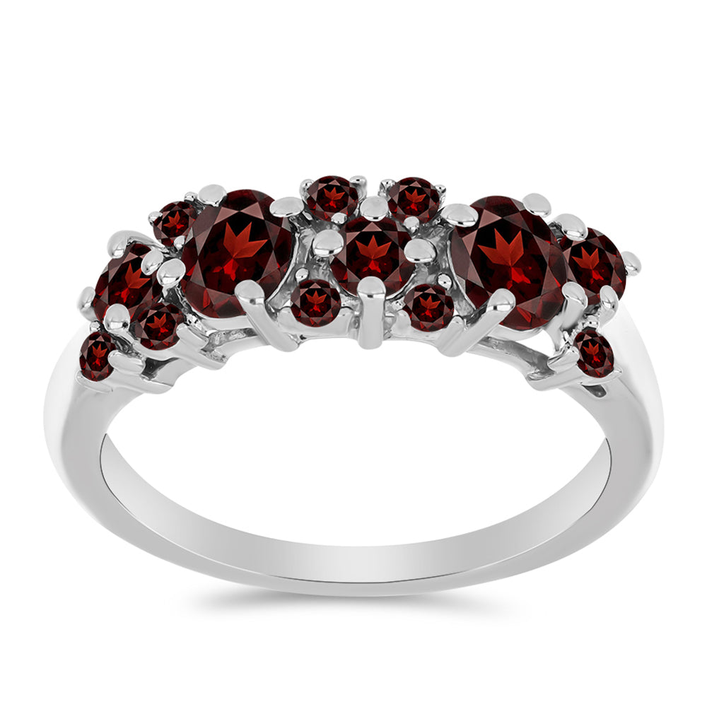 Stříbro 925/1000 - Prsten s Bartonským Granátem - Karátové číslo: 1.48. přibližná hmotnost: 3.23 gramů 3 