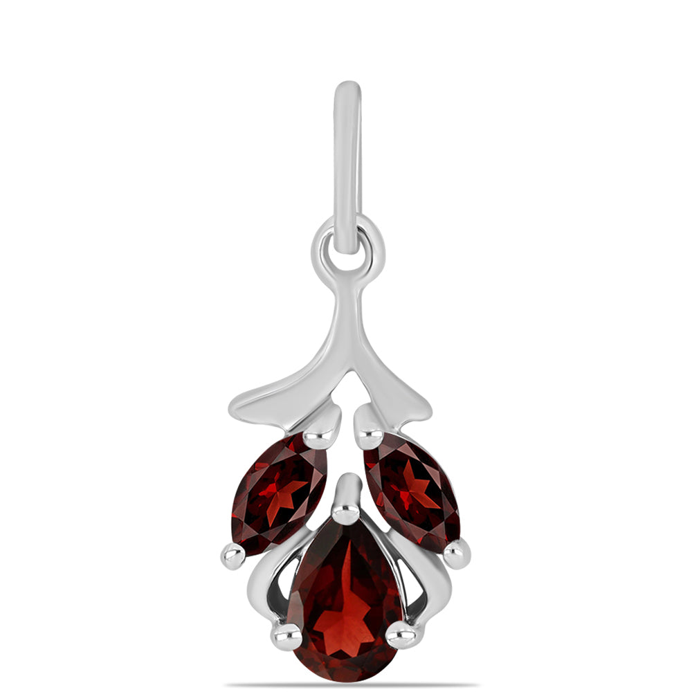 Stříbro 925/1000 - Přívěsek s Bartonským Granátem - Karátové číslo: 0.89. přibližná hmotnost: 0.98 gramů 1 