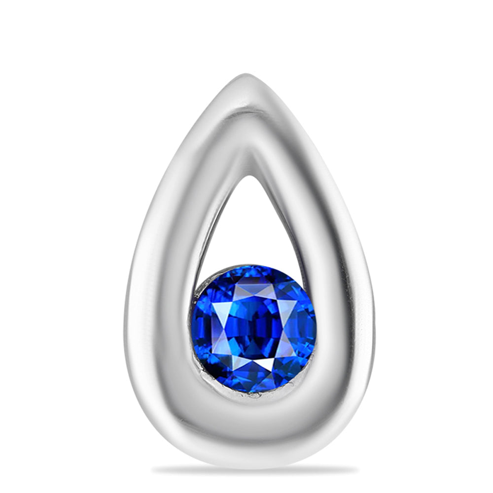 Stříbro 925/1000 - Přívěsek s Australským Modrým Safírem - Karátové číslo: 0.73. přibližná hmotnost: 1.58 gramů 1 