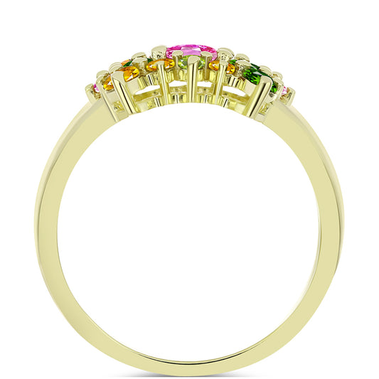 Pozlacený Stříbrný Prsten s Chakra Turmalínem