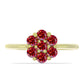 Pozlacený Stříbrný Prsten s Majestátním červeným moissanitem
