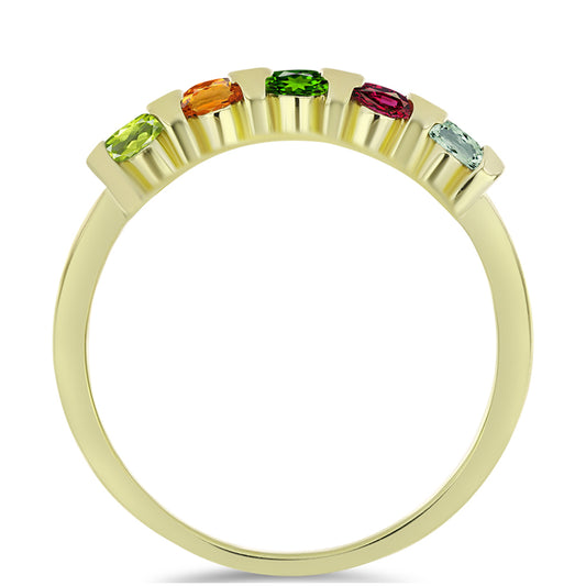 Pozlacené stříbro 925/1000 Prsten s Chakra Turmalínem - Karátové číslo: 1.22. přibližná hmotnost: 3.22 gramů