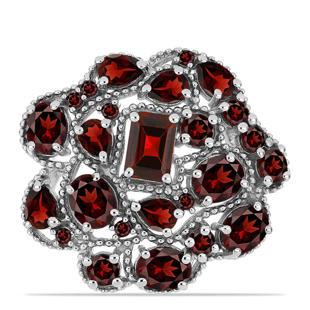 Stříbrný Prsten s Bartonským Granátem 1 