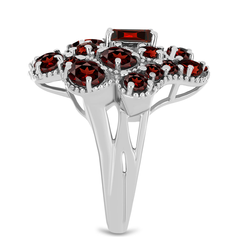 Stříbrný Prsten s Bartonským Granátem 4 