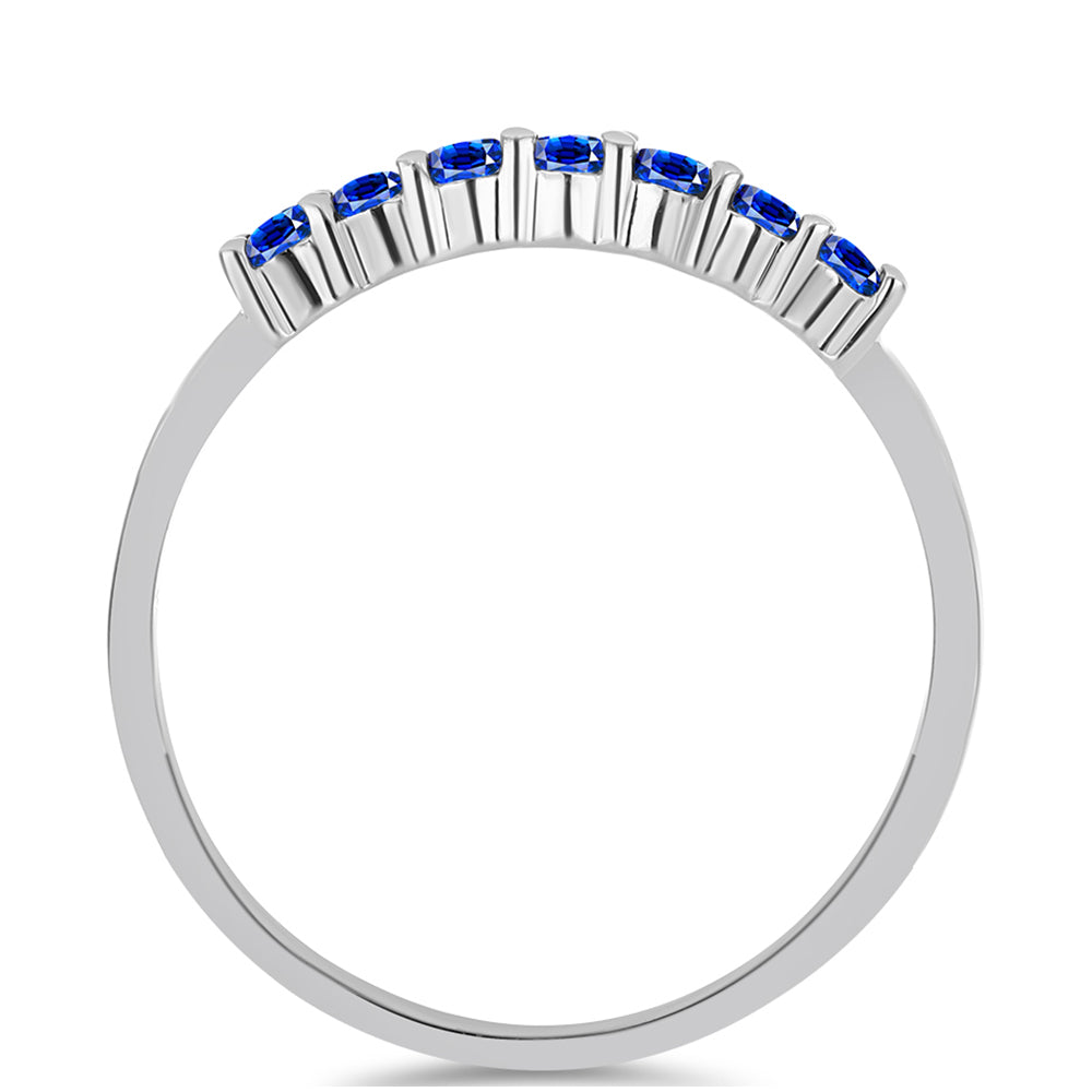 Stříbro 925/1000 - Prsten s Australským Modrým Safírem - Karátové číslo: 0.39. přibližná hmotnost: 1.23 gramů