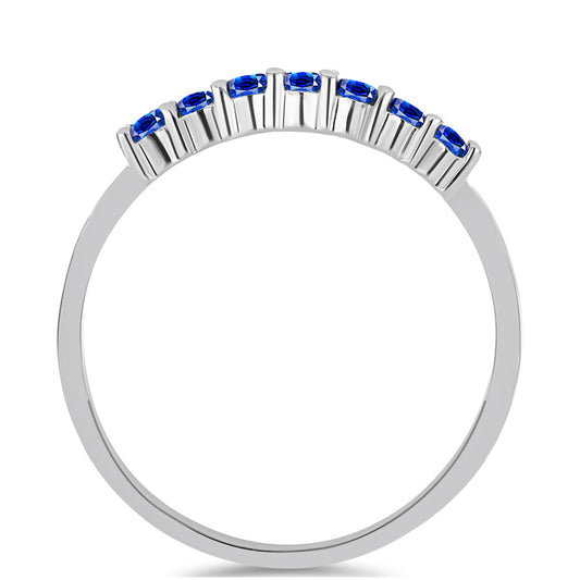 Stříbro 925/1000 - Prsten s Australským Modrým Safírem - Karátové číslo: 0.39. přibližná hmotnost: 1.23 gramů