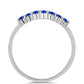 Stříbro 925/1000 - Prsten s Australským Modrým Safírem - Karátové číslo: 0.39. přibližná hmotnost: 1.23 gramů