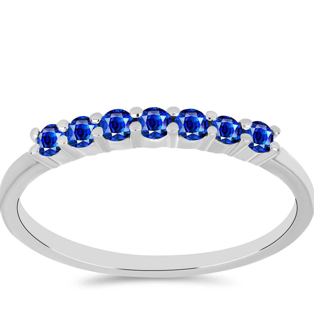 Stříbro 925/1000 - Prsten s Australským Modrým Safírem - Karátové číslo: 0.39. přibližná hmotnost: 1.23 gramů