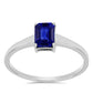 Stříbrný Prsten s Australským Modrým Safírem